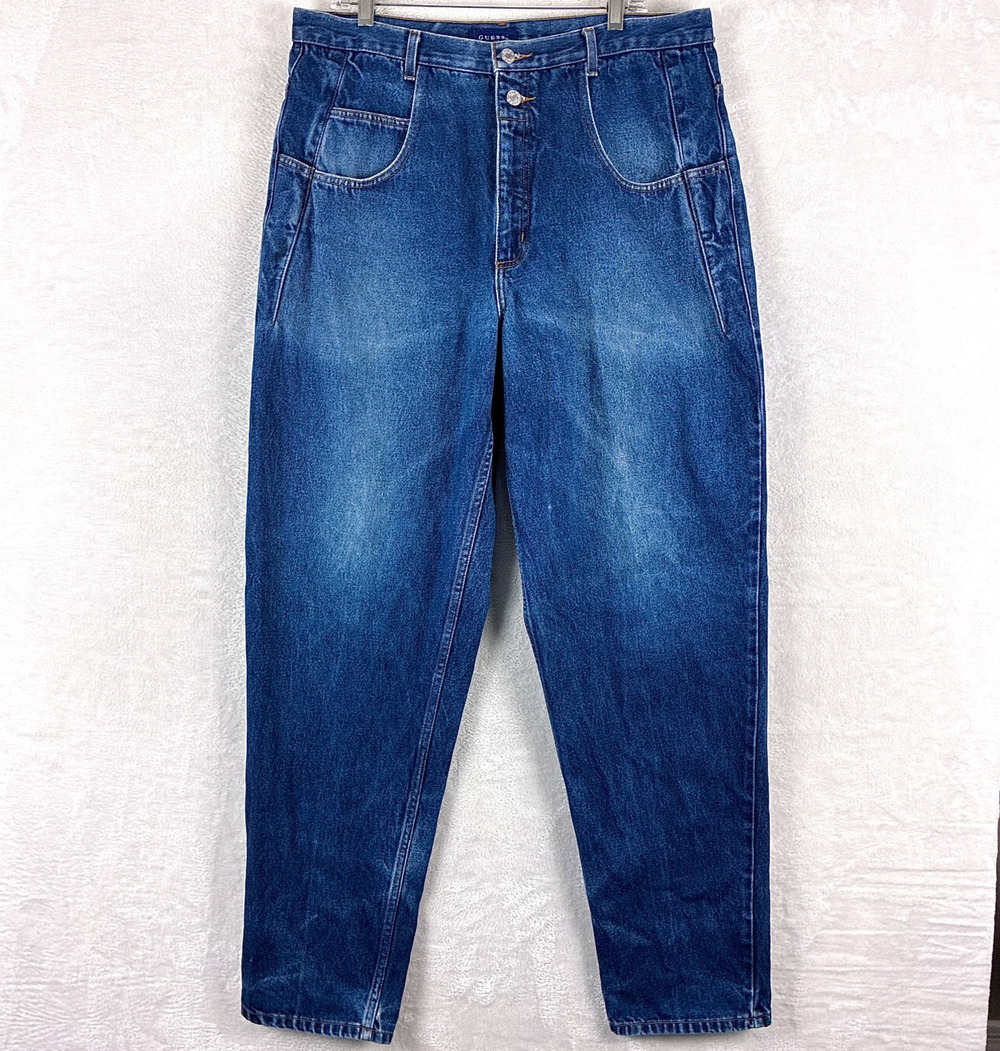 VTG Guess Jeans Mens 38x34 Pascal Faded Baggy Loose Streetwear Classic 90s